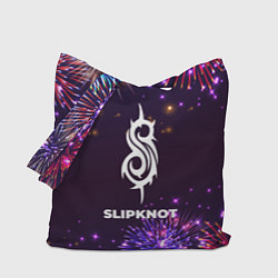Сумка-шопер Праздничный Slipknot Fireworks, цвет: 3D-принт