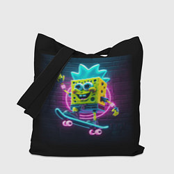 Сумка-шоппер Sponge Bob on a skateboard - ai art fantasy