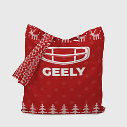 Сумка-шопер Новогодний Geely с оленями, цвет: 3D-принт