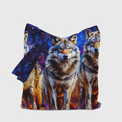 Сумка-шоппер Волки в космосе