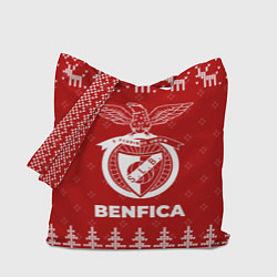 Сумка-шопер Новогодний Benfica с оленями, цвет: 3D-принт