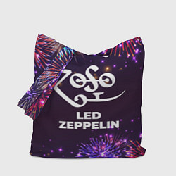 Сумка-шопер Праздничный Led Zeppelin, цвет: 3D-принт