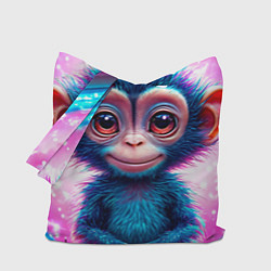 Сумка-шопер Неоновая обезьянка, цвет: 3D-принт