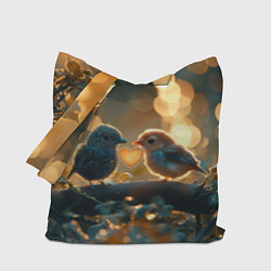 Сумка-шопер Влюбленные птички, цвет: 3D-принт