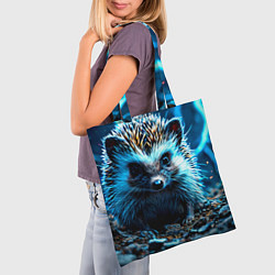 Сумка-шопер Ежик в разрядах молний, цвет: 3D-принт — фото 2