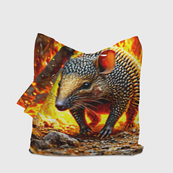 Сумка-шопер Броненосец в огне, цвет: 3D-принт