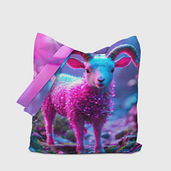 Сумка-шопер Козлик в розовом, цвет: 3D-принт