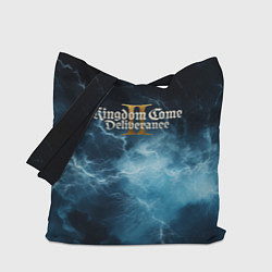 Сумка-шоппер Kingdom Come Deliverance 2 синие молнии