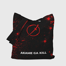 Сумка-шопер Akame ga Kill - red gradient по-центру, цвет: 3D-принт