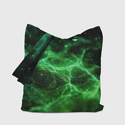 Сумка-шоппер Зеленая связь текстура