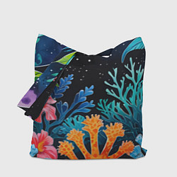 Сумка-шопер Космические кораллы, цвет: 3D-принт