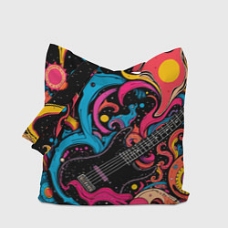 Сумка-шоппер Psychedelic abstract guitar