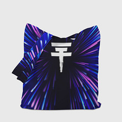 Сумка-шопер Tokio Hotel neon energy, цвет: 3D-принт