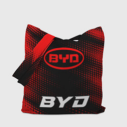 Сумка-шопер BYD - red gradient по-центру, цвет: 3D-принт
