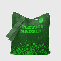 Сумка-шопер Atletico Madrid - green gradient посередине, цвет: 3D-принт