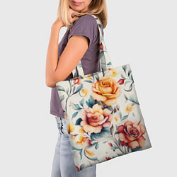 Сумка-шопер Паттерн с переплетением цветов, цвет: 3D-принт — фото 2