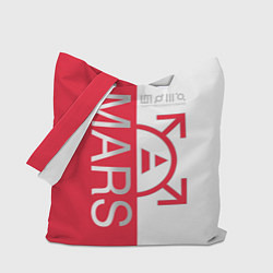 Сумка-шопер 30 Seconds to Mars poster, цвет: 3D-принт