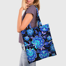 Сумка-шопер Хохлома негатив, цвет: 3D-принт — фото 2