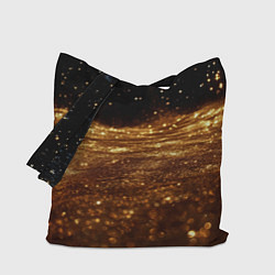 Сумка-шоппер Золотистые крупицы на черном