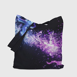 Сумка-шоппер Фиолетово-синяя абстрактная волна