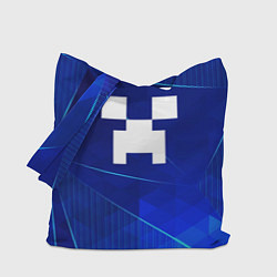 Сумка-шопер Minecraft blue poly, цвет: 3D-принт