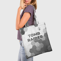 Сумка-шопер Tomb Raider - white gradient посередине, цвет: 3D-принт — фото 2