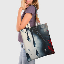 Сумка-шопер Сюрреалистичная абстракция с каплями, цвет: 3D-принт — фото 2