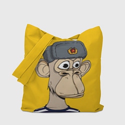 Сумка-шопер NFT ape turtleneck, цвет: 3D-принт