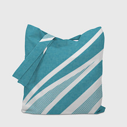 Сумка-шоппер Бело-голубой абстракция с полосами