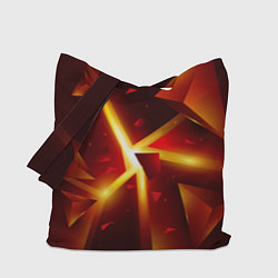 Сумка-шопер Трехмерный взрыв неоновых плит абстракция, цвет: 3D-принт