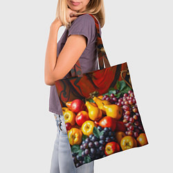 Сумка-шопер Фруктовый натюрморт, цвет: 3D-принт — фото 2