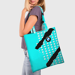 Сумка-шопер BMW sport краски, цвет: 3D-принт — фото 2