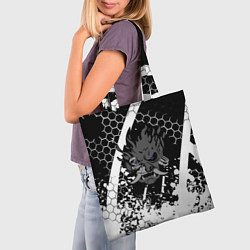 Сумка-шопер Samurai соты краски, цвет: 3D-принт — фото 2