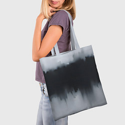 Сумка-шопер Разводы черной краски, цвет: 3D-принт — фото 2