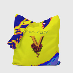 Сумка-шопер Cyberpunk краски неоновые, цвет: 3D-принт