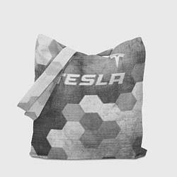 Сумка-шопер Tesla - grey gradient посередине, цвет: 3D-принт