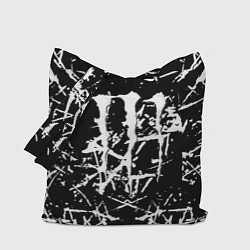 Сумка-шоппер Monster energy белые штрихи краско