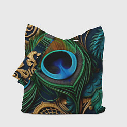 Сумка-шоппер Узоры и перья павлина