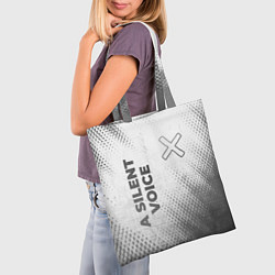 Сумка-шопер A Silent Voice - white gradient вертикально, цвет: 3D-принт — фото 2