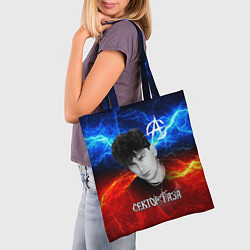 Сумка-шопер Сектор газа молнии на фоне, цвет: 3D-принт — фото 2