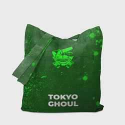 Сумка-шопер Tokyo Ghoul - green gradient по-центру, цвет: 3D-принт