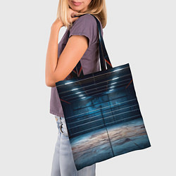 Сумка-шопер Бойцовский спортзал, цвет: 3D-принт — фото 2