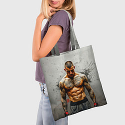 Сумка-шопер Дастин Порье на сером, цвет: 3D-принт — фото 2