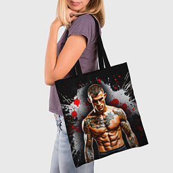 Сумка-шопер Дастин Порье на черном, цвет: 3D-принт — фото 2