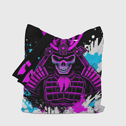 Сумка-шопер Скелет самурая, цвет: 3D-принт