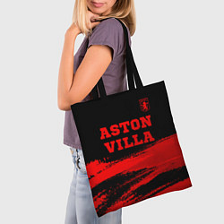 Сумка-шопер Aston Villa - red gradient посередине, цвет: 3D-принт — фото 2