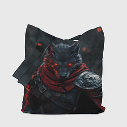 Сумка-шопер Волк воин в доспехах, цвет: 3D-принт