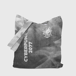 Сумка-шопер Cyberpunk 2077 - grey gradient вертикально, цвет: 3D-принт