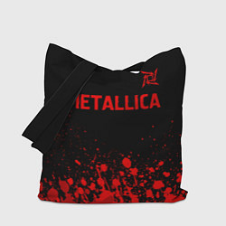 Сумка-шопер Metallica - red gradient посередине, цвет: 3D-принт