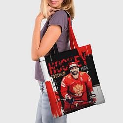 Сумка-шопер Александр Овечкин лучший хоккеист, цвет: 3D-принт — фото 2